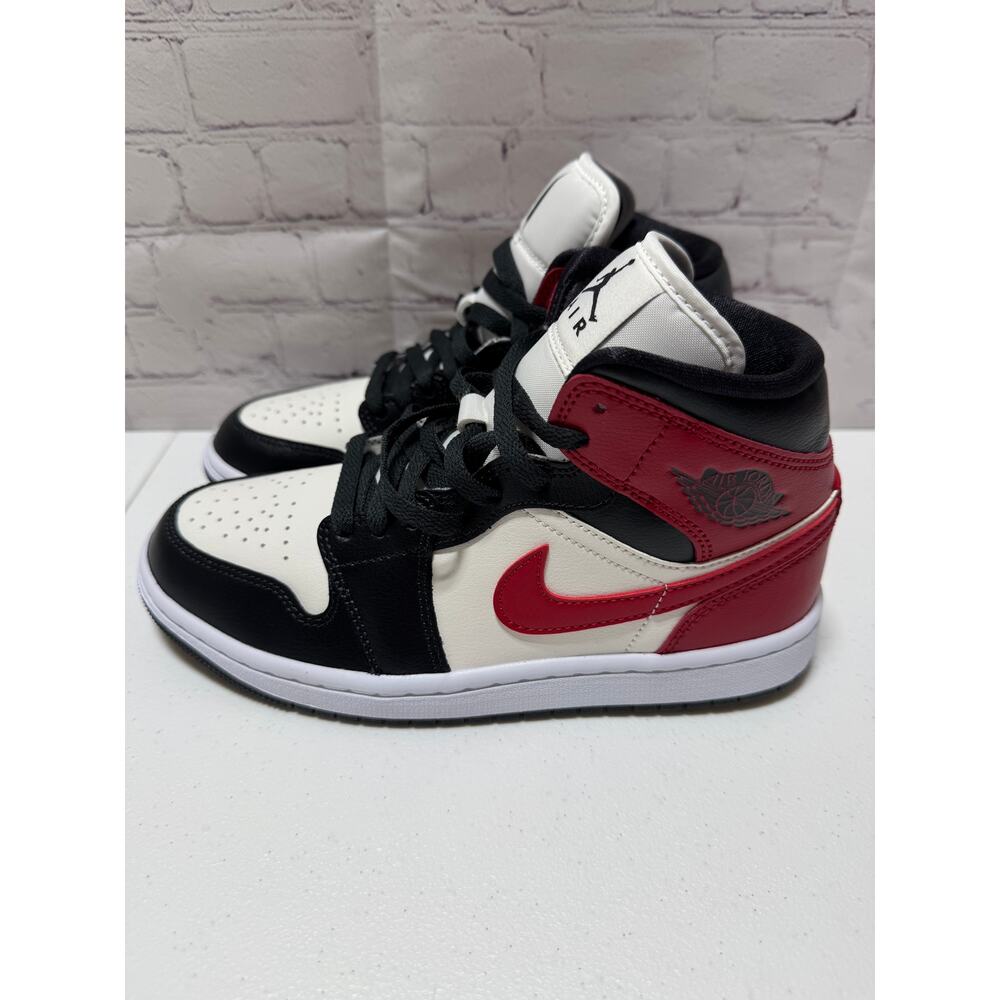 Nike Air Jordan 1 Mid Women’s Size 6 DS Brand -Sail/Gym Red/Off Noir/White
